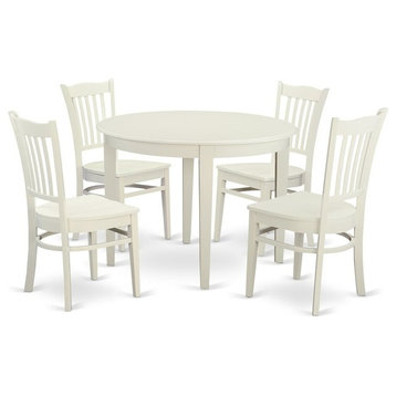 5-Piece Dinette Set, Small Kitchen Table And 4 Dining Chairs