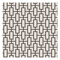Modern Geometric Wallpaper, Black and Beige, 1 Bolt