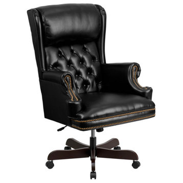Bonded Leather Office Chair CI-J600-BK-GG