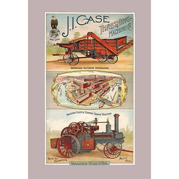 J.I. Case Threshing Machine Co., Racine, Wisconsin - Paper Poster 12" x 18"