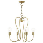 Livex Lighting - Livex Lighting 41364-01 Lucerne - Four Light Chandelier - Canopy Included: Yes  Canopy DiLucerne Four Light C Antique BrassUL: Suitable for damp locations Energy Star Qualified: n/a ADA Certified: n/a  *Number of Lights: Lamp: 4-*Wattage:60w Medium Base bulb(s) *Bulb Included:No *Bulb Type:Medium Base *Finish Type:Antique Brass
