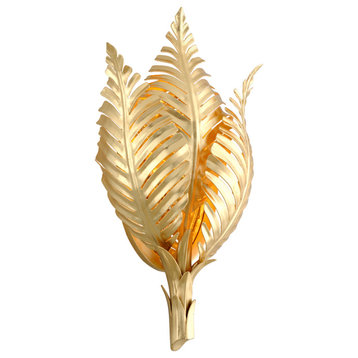 Tropicale 1-Light Wall Sconce, Gold Leaf