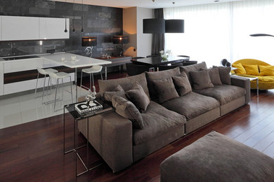 Living room - contemporary living room idea in Melbourne