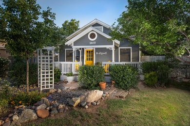 Inspiration for an eclectic exterior home remodel in Phoenix