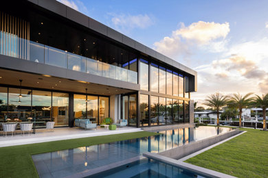 Inspiration for a contemporary pool remodel in Miami