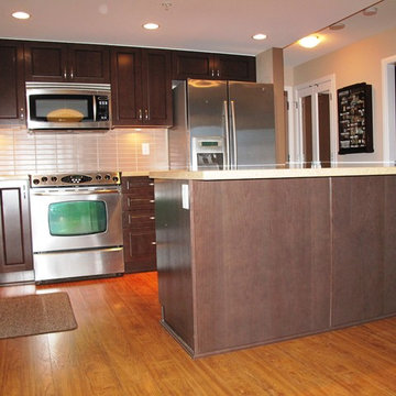 Cabinet Refacing done in Cherry Veneer in Milano Stain