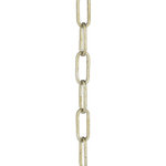Progress Lighting - 48" 9-gauge Square Profile Lighting Accessory Chain, Gilded Silver - Customize your lighting design with the 48-Inch Gilded Silver Square Profile Accessory Chain ideal for a variety of style settings.