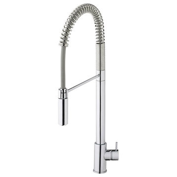 Flow Modern Kitchen Faucet with Swivel and Adjustable Spout in Polished Chrome