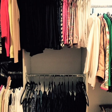 Organizing master closet
