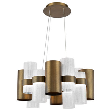 Modern Forms PD-71035 Harmony 35"W LED Suspended Chandelier - Aged Brass