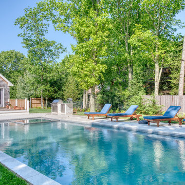 East Hampton House- Pool, spa, , stone barbeque, existing house
