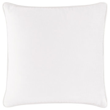 Sparkles Home Coordinating Pillow, White Velvet, 16x16