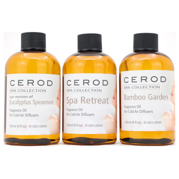 CEROD Spa Collection Set (3) Fragrance Diffuser Oil Cold Air Diffuser
