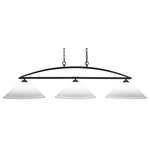 Toltec Lighting - Toltec Lighting 2453-DG-318 Marquise - Three Light Billiard/Island - Marquise 3 Light Bar In Dark Granite Finish With 16” White Muslin Glass.Assembly Required: TRUE Canopy Included: TRUE Shade Included: TRUE Canopy Diameter: 4.5 x 11.* Number of Bulbs: 3*Wattage: 150W* BulbType: Medium Base* Bulb Included: No