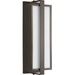 Progress Lighting - Diverge Collection 2-Light Medium Wall Lantern, Architectural Bronze - Diverge is a low-profile, modern style exterior sconce that complements urban and commercial structures. Its medium base lamping is compatible with incandescent, LED or compact fluorescent sources. ADA compliant. Uses Two 60 W Medium Base bulbs (not included).