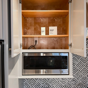 Microwave Cabinet with Smoke and Heat Sensor