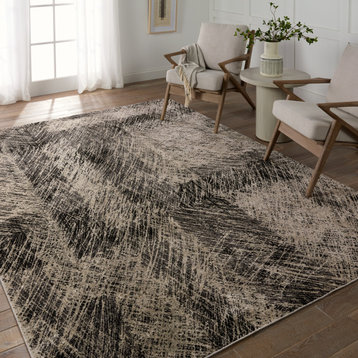 Jaipur Living Dairon Abstract Black/ Taupe Area Rug 10'6"X14'