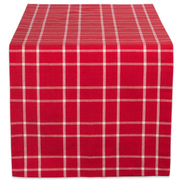 DII Holly Berry Plaid Table Runner 14"x72"