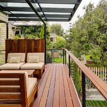 Glass deck roof