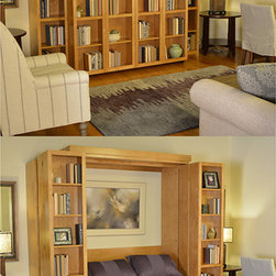 Bi-Fold Bookcase Wall Bed - Murphy Beds