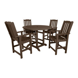 Highwood USA - Lehigh 5-Piece Round Counter-Height Dining Set - Outdoor Dining Sets
