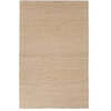 Naturals Solid Pattern Jute/ Cotton Taupe/Gray Area Rug (8 x 10)