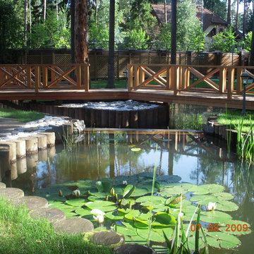 Сад с водоемом в Никологородском