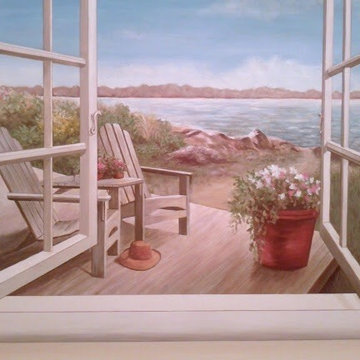 Faux Window with Ocean View