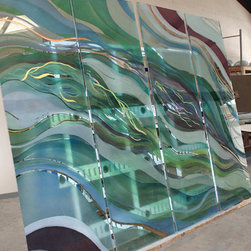 Coyote Glass Design - Ribbons Glass Door Panels - Interior Doors