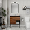 BNK Freestanding Bathroom Vanity Gel Sink, with Soft Close Door, 30x18