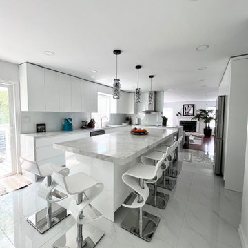 Mahwah, NJ Custom Made Ultra Modern Kitchen Project