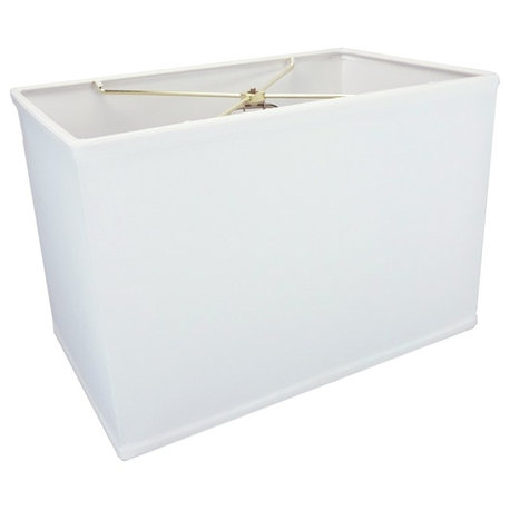 Rectangular Drum Lampshade, White