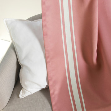 Nordic Reverse Triple Stripe Curtains, Pink/Ivory