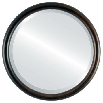 Pasadena Framed Round Mirror, 25x25"