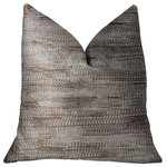 Plutus Brands - Pretty Oasis Brown Luxury Throw Pillow, 16"x16" - If eyes are the windows to the soul, then this decorative pillow is the windows to the design beauty of one's dream. Add a special touch of texture and comfort to your living space with this designer plutus pretty oasis brown luxury throw pillow. The fabric of this luxury pillow is a blend of Polyester.