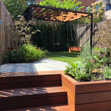 Brooklyn backyard with small playground