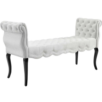 Noble Chesterfield Bench - White