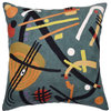 Kandinsky Decorative Pillow Cover Chair Escape Abstract Handmade Wool 18x18