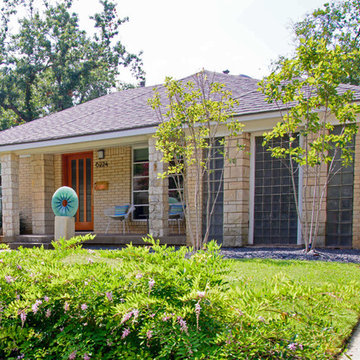 Front entry with artwork