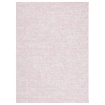 Safavieh Courtyard Collection CY8452 Indoor-Outdoor Rug, Pink/Ivory, 4'x5' 7"