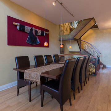 Dining Room with Monorail and Savoy Pendants