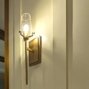 Wall paneling and sconce