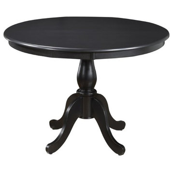 Carolina Classics Portland 42" Round Pedestal Table in Antique Black
