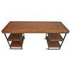 Reclaimed Wood & Iron Shelf Desk