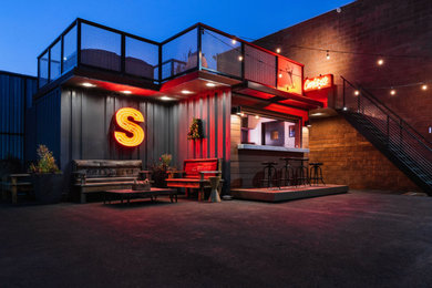 Steedle Brothers Construction Shipping Container Bar and Deck