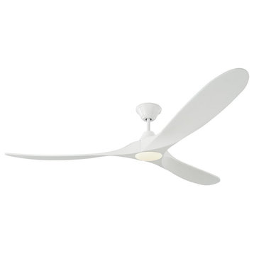 3 Blade 70 Inch Ceiling Fan Light Kit-Matte White Finish-Matte White Blade