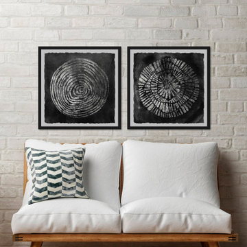 Spiral Smudge Diptych