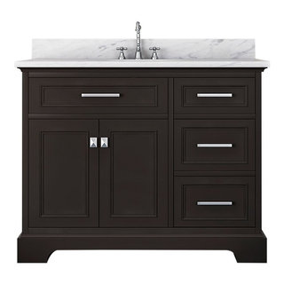 Pittsburgh 43, Single Bathroom Vanity, Espresso - Transitional ...