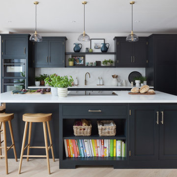 Balham Painted Shaker Kitchen & Media Area