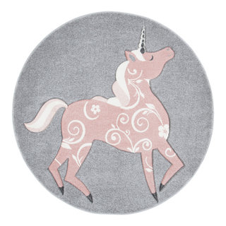 TAPISO Pinky Tappeto Per Cameretta Dei Bambini Grigio Blu Bianco Circuito Strada Gioco Sottile 120 X 170 Cm 85324478